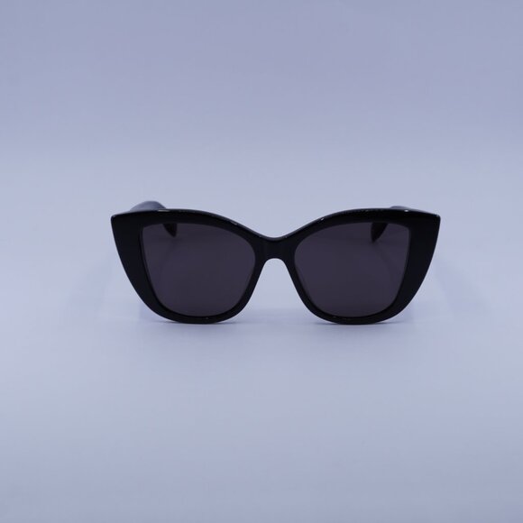 Alexander McQueen AM0347S 001 Sunglasses Black Cat Eye Frame, Grey Lenses - Picture 4 of 10
